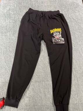 Backwoods Clown Graphic Black Jogger Sweatpants Size XXL